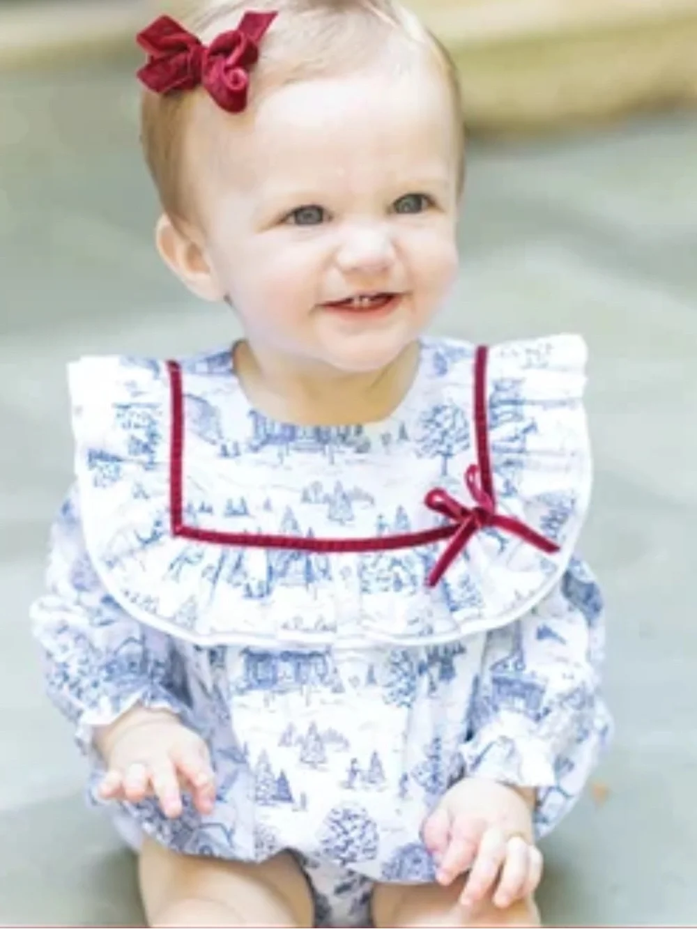 NEW Edgehill Collection x Darby Fallon Clark Ansley Toile Winter Romper